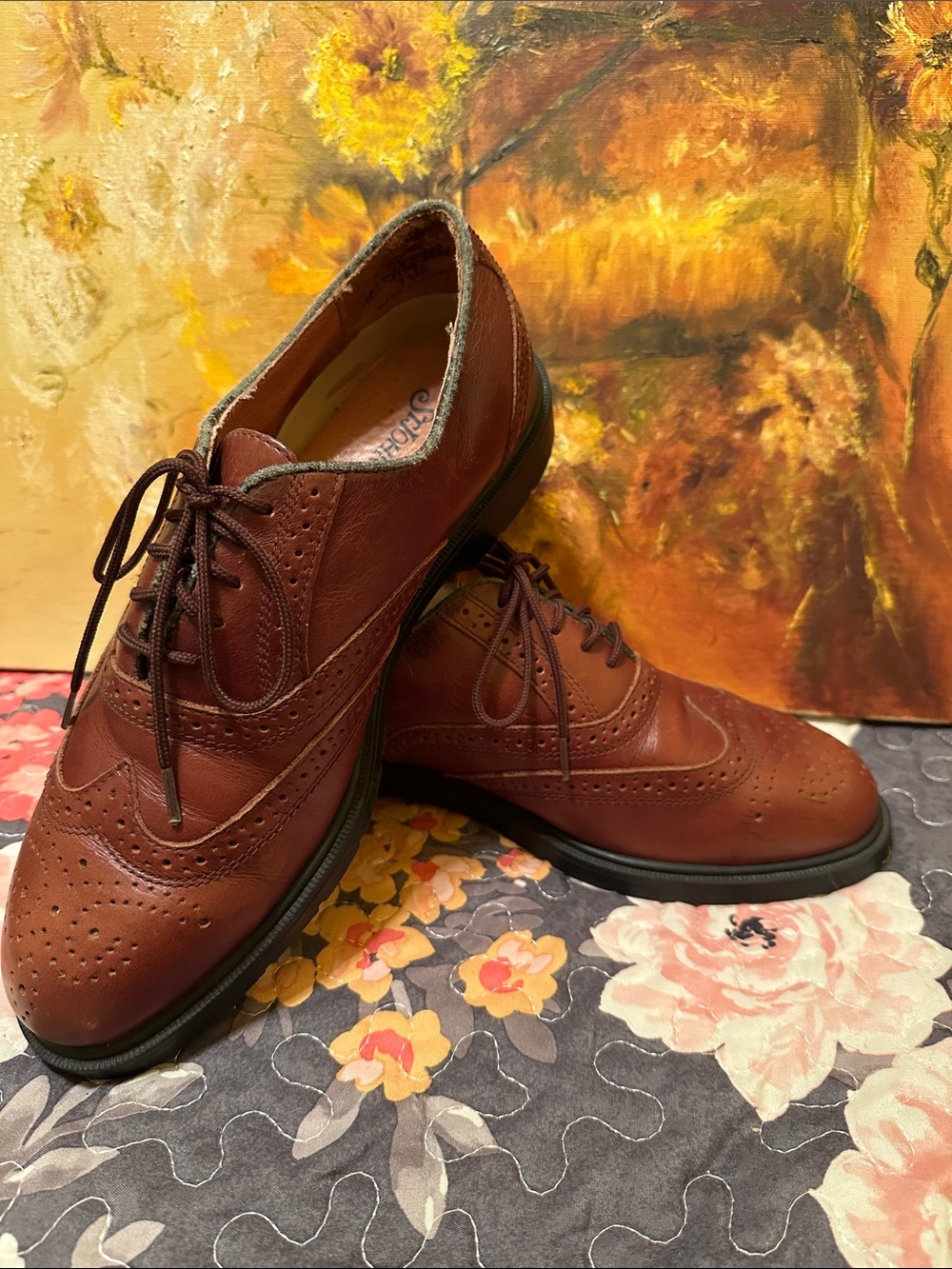 St. John’s Bay Men's Brown Wingtip Oxford Dress Shoes
